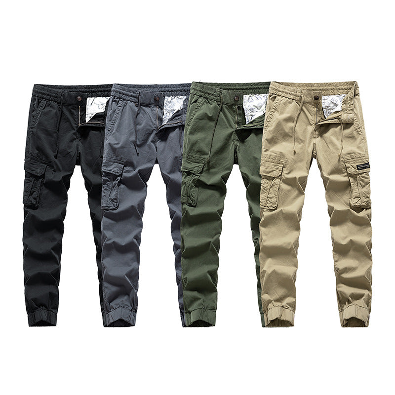 Herren Cargo-Jogginghose im Utility‑Stil mit Elastikbund, Tunnelzug und Mehrfach‑Cargotaschen Drune