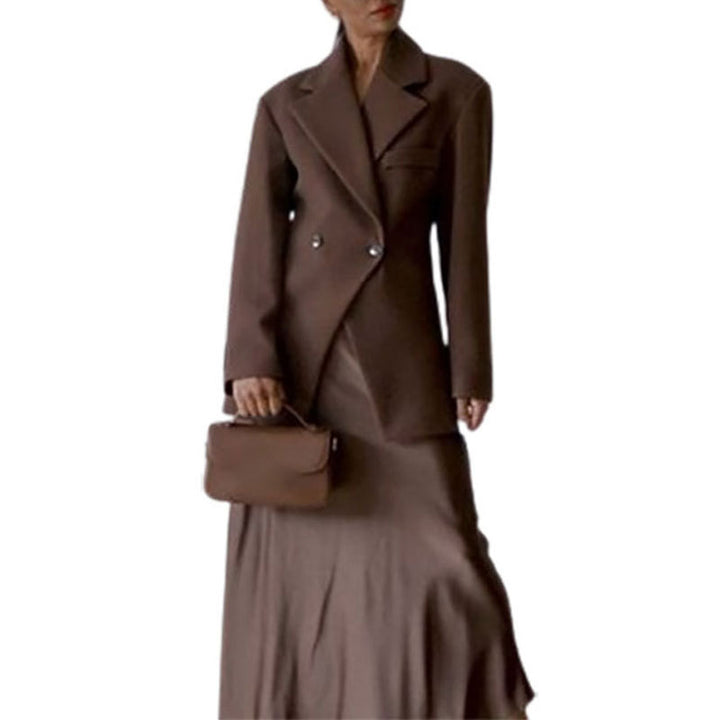 Damen Eleganter Blazer mit akzentuierten Knöpfen und passendem Rock Drune