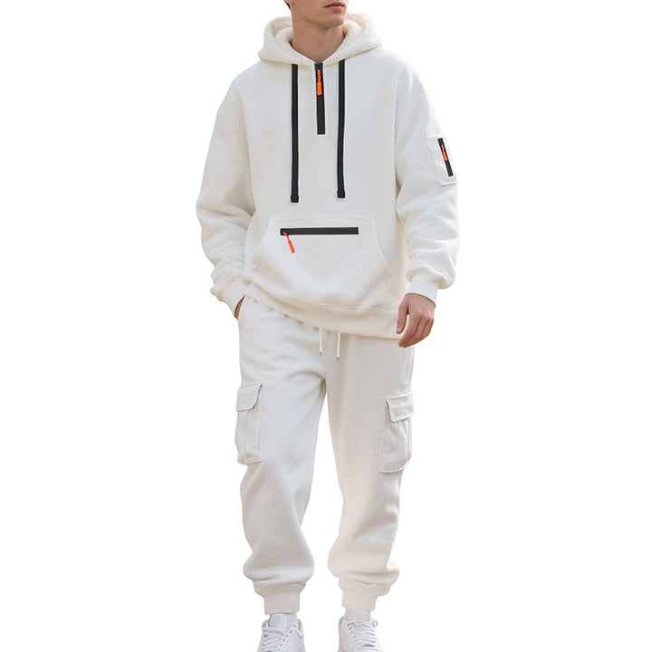 Herren Sportliches Cargo-Set mit Kapuzenpullover und praktischen Taschen Drune