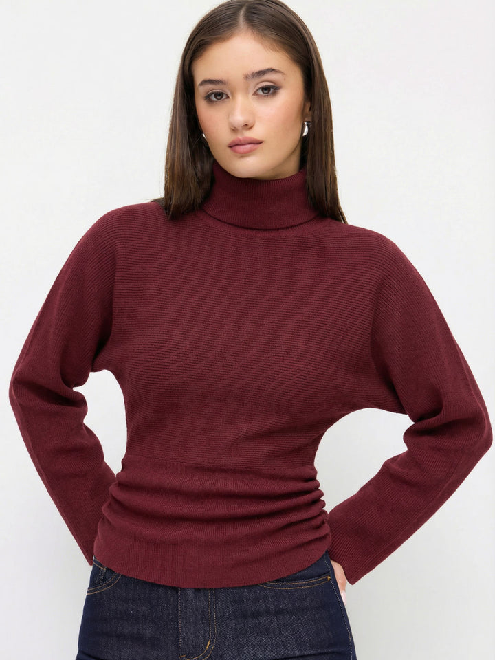 Damen Eleganter Rollkragenpullover Drune