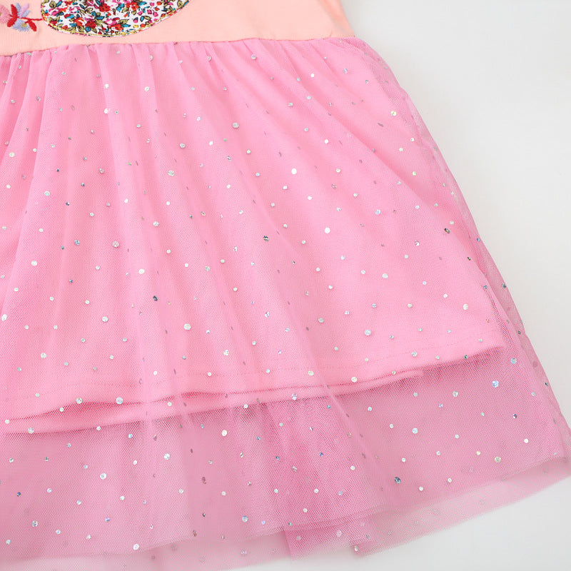 Mädchen Tüllkleid mit floralen Applikationen Drune