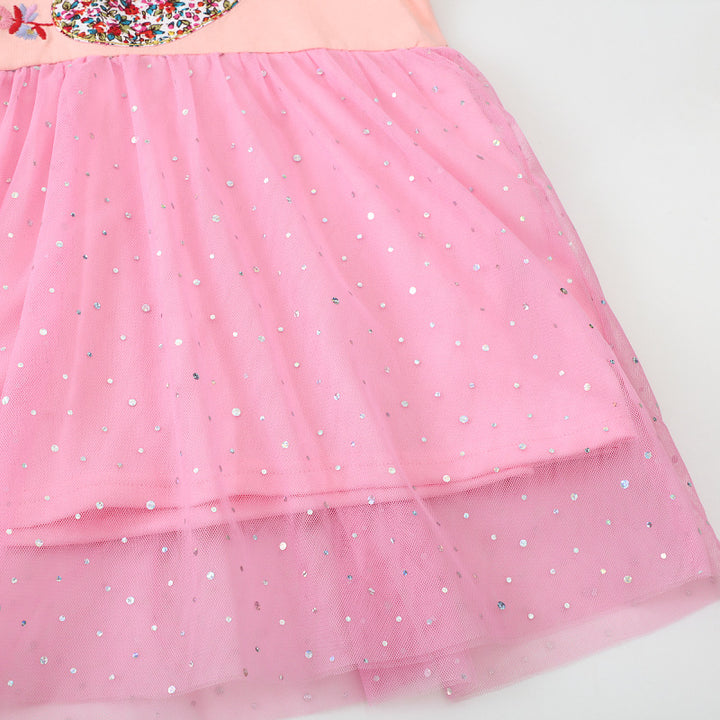 Mädchen Tüllkleid mit floralen Applikationen Drune