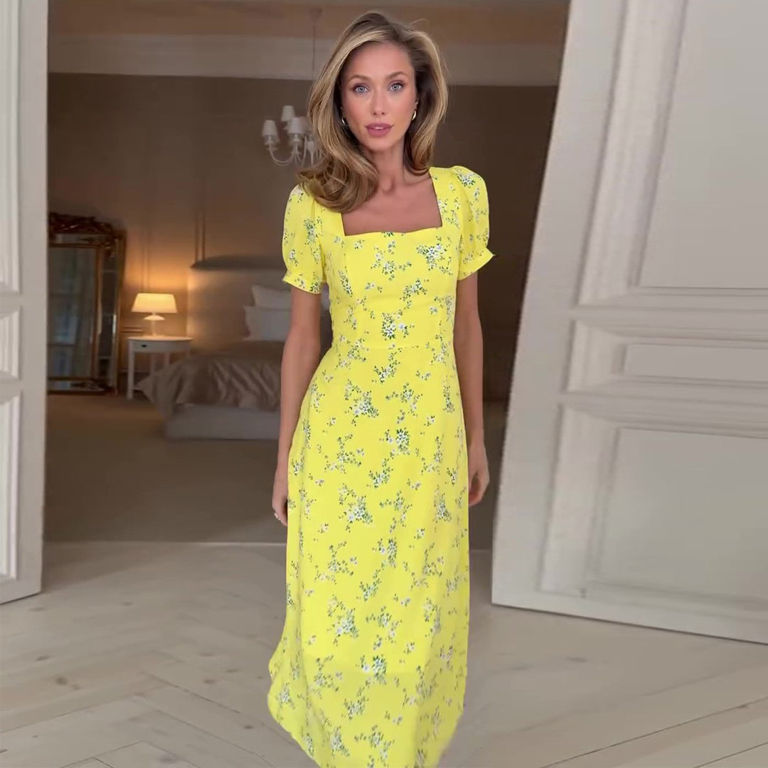 Damen Sommerkleid mit floralen Mustern Drune