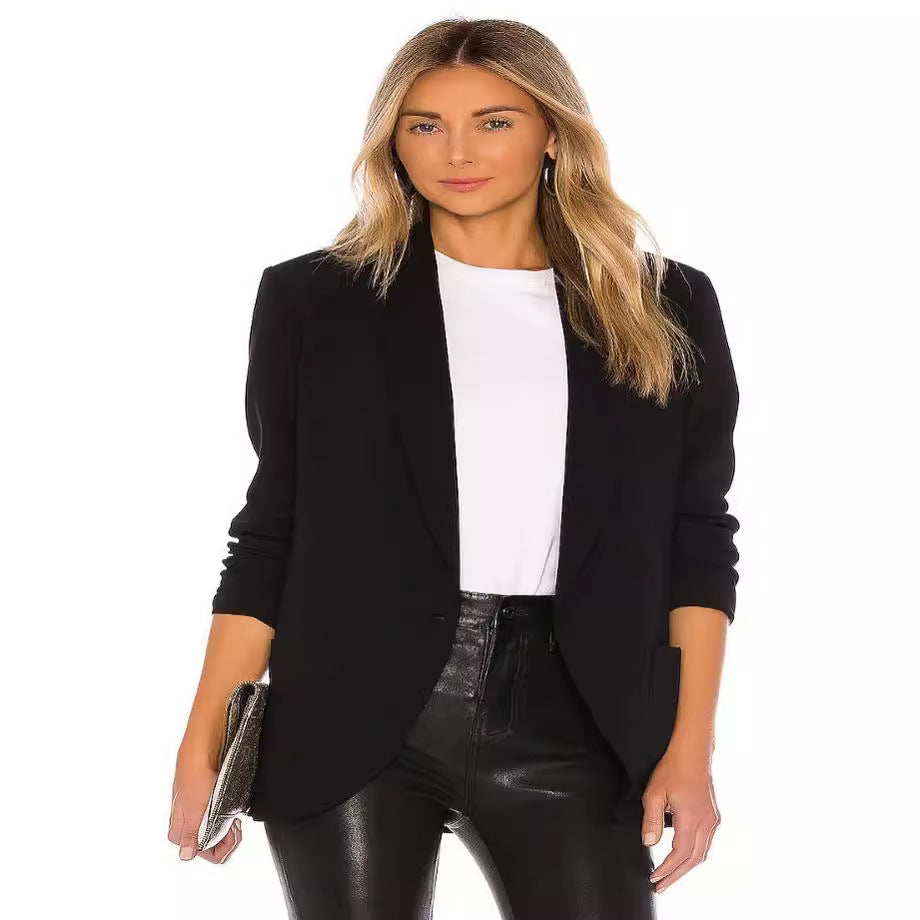 Damen Hochtaillierte vegane Lederhose mit schmaler Passform und leichtem Schlag Drune