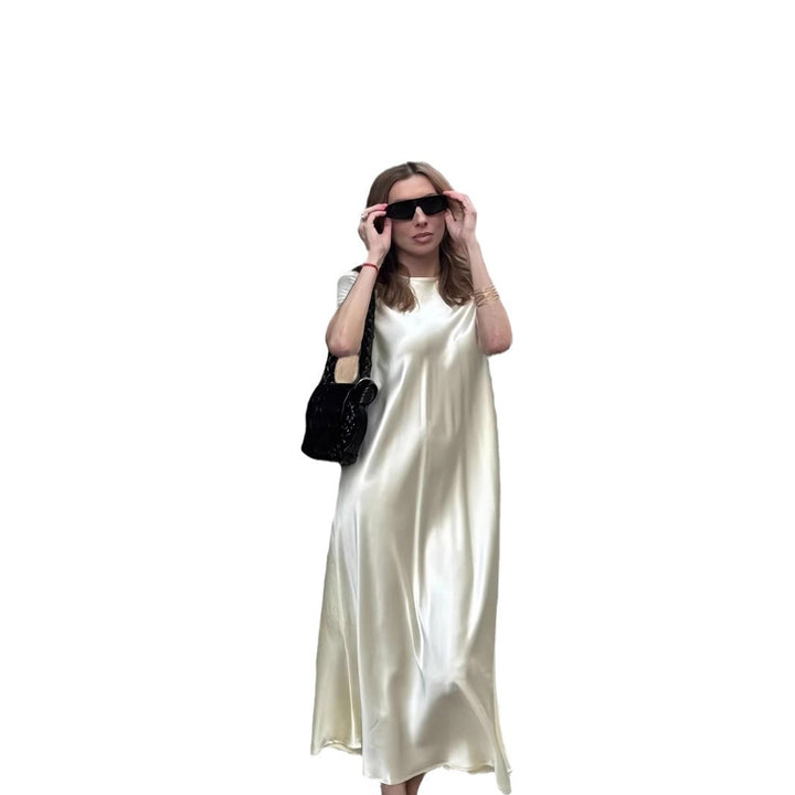 Damen Seidenkleid mit fließendem Schnitt Drune