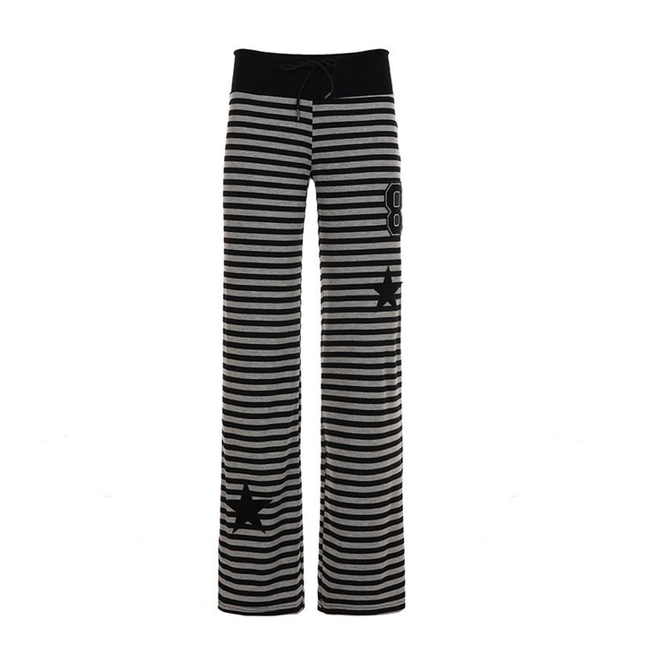 Damen Freizeithose mit gestreiftem Muster und praktischen Seitentaschen Drune