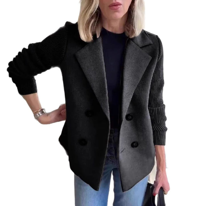 Damen Modischer Oversized-Blazer mit Doppelreihe Drune