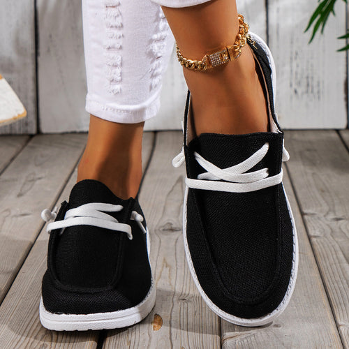 Damen bequeme Slip-On Freizeitschuhe mit leichtem Obermaterial Drune