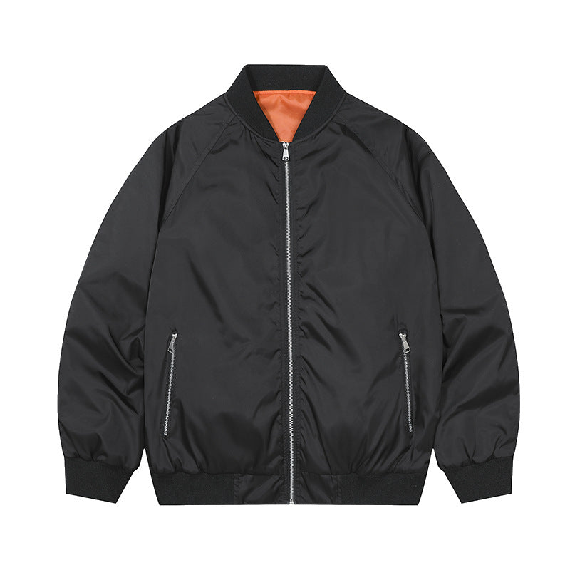 Herren Modische Bomberjacke mit hohem Kragen Drune
