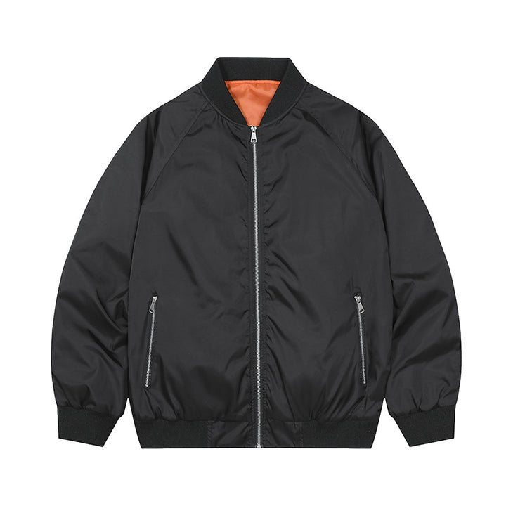 Herren Modische Bomberjacke mit hohem Kragen Drune