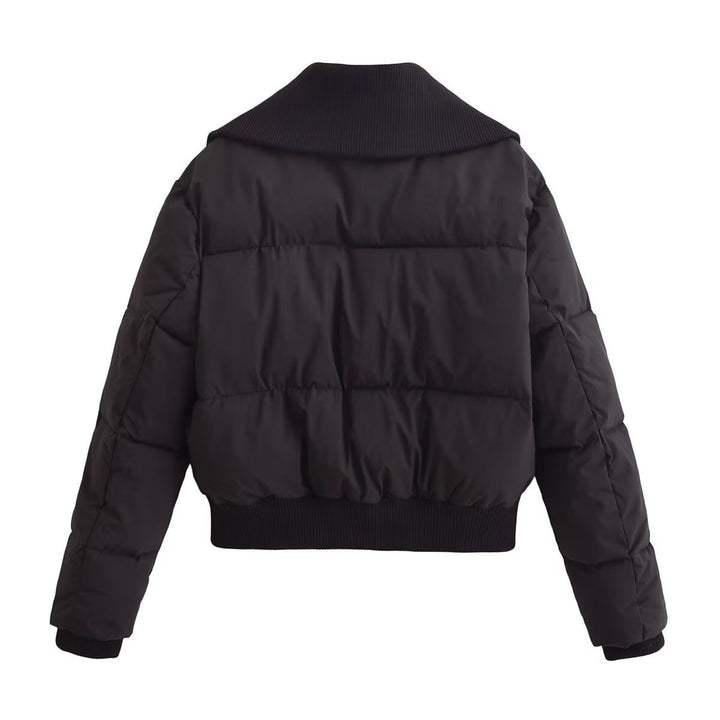 Damen modische Steppjacke mit hohem Kragen und praktischen Reißverschlusstaschen Drune