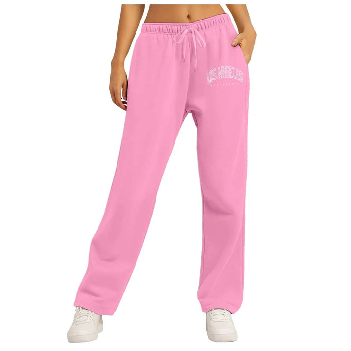 Damen nan weite High-Waist Lounge-Hose mit elastischem Bund und Eingrifftaschen Drune