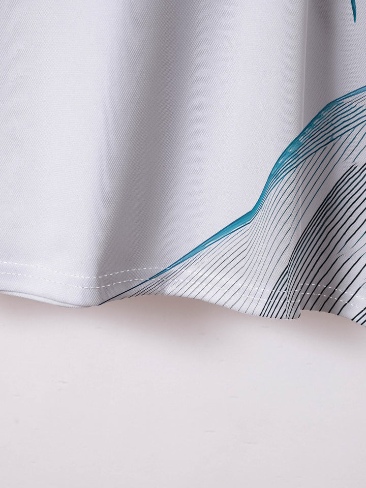 Herren Poloshirt mit modernem Grafik-Design und atmungsaktiven Eigenschaften Drune