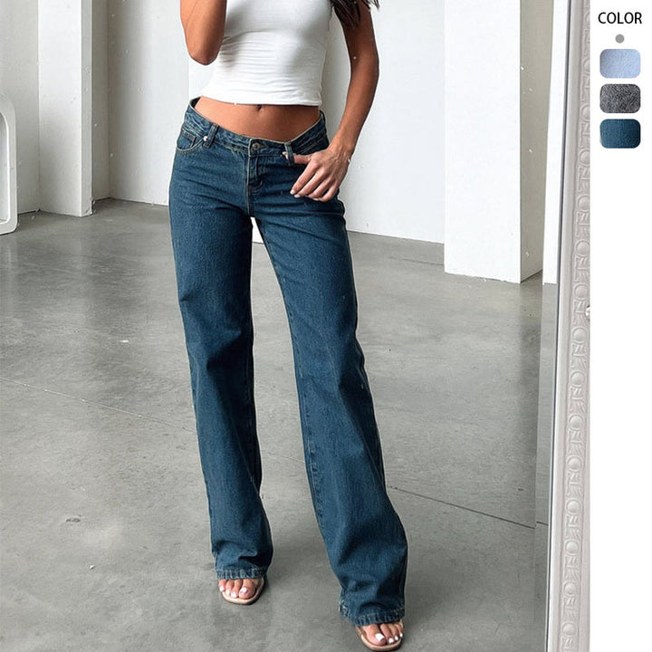 Damen Langarmshirt im figurbetonten Design mit Rundhalsausschnitt Drune
