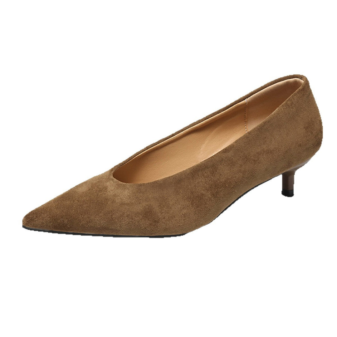 Damen Elegante Pumps aus hochwertigem Veloursleder mit geschmeidiger Form Drune