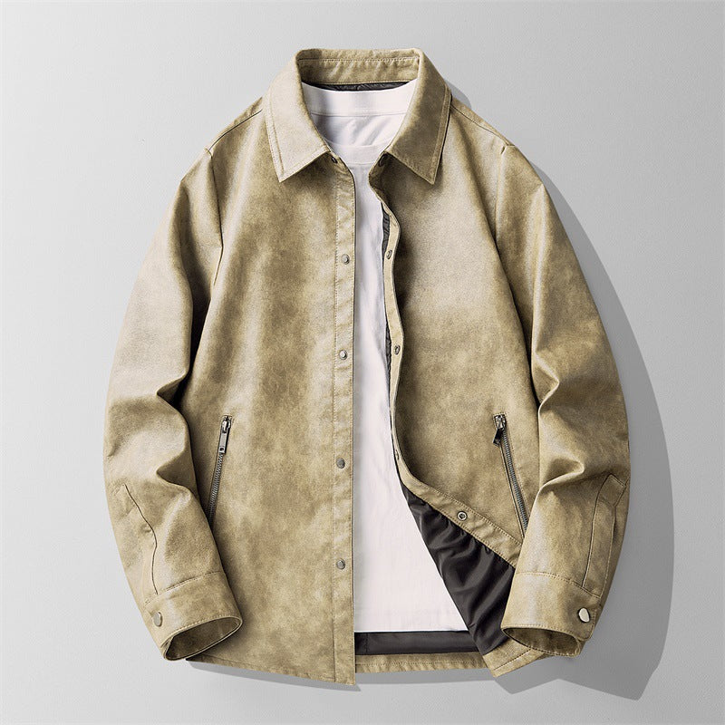 Herren Modische Lederjacke Drune 1787797546