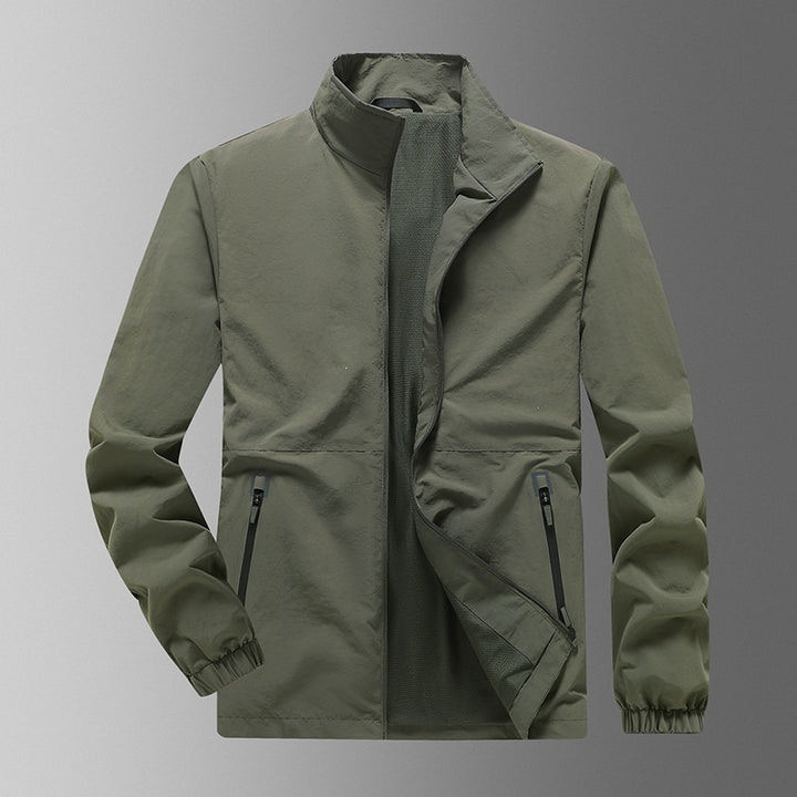 Herren Leichte Windjacke mit hohem Kragen Drune