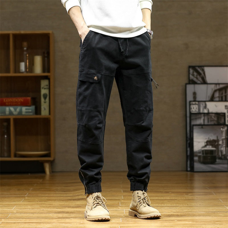 Herren Cargo-Joggerhose im Utility‑Stil mit ergonomischen Kniepaneelen und Reißverschluss‑Knöchel Drune