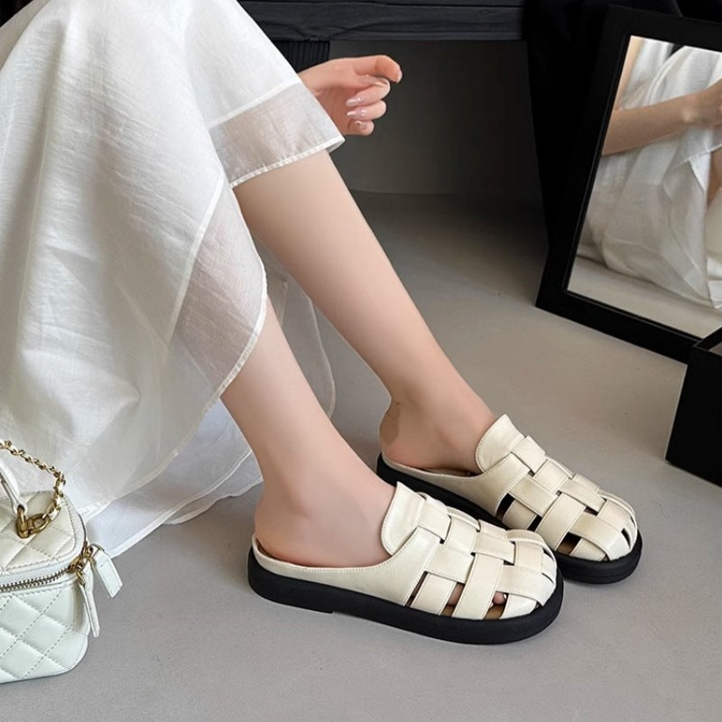 Damen Komfortable geflochtene Sandalen mit bequemer Fußbettgestaltung Drune