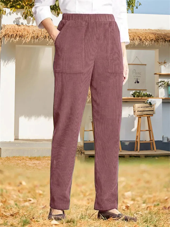 Drune | Unifarbene Cordhose für Damen