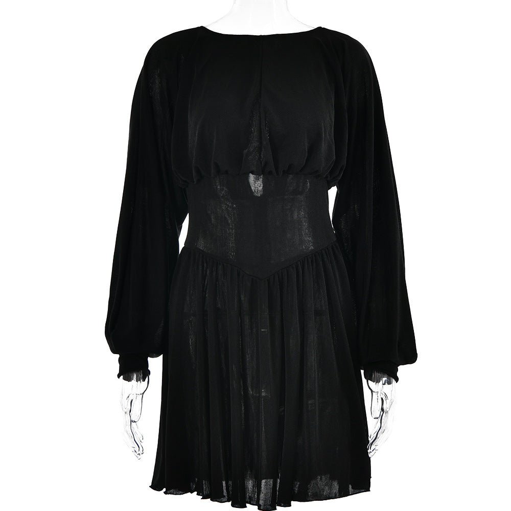 Damen Abendkleid mit weitem Ärmeldesign und schmeichelndem Schnitt Drune