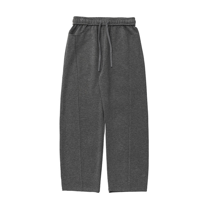 Damen Relaxed-Fit Sweatpants mit Ziernähten, hohem Elastikbund und Kordelzug Drune