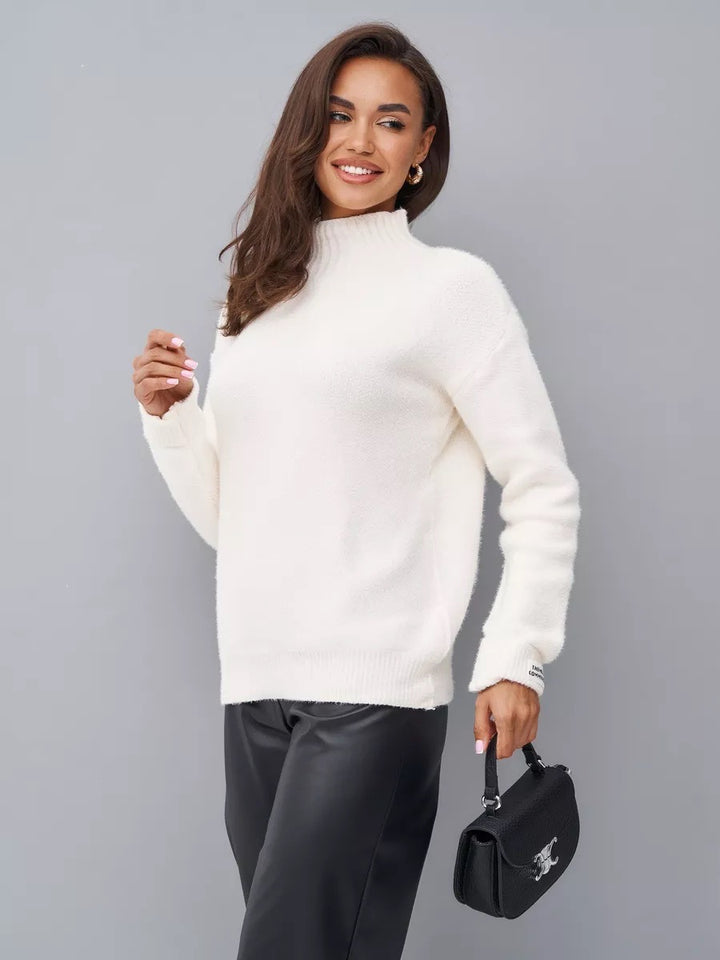 Damen Hochgeschlossener Pullover aus weichem Strick Drune
