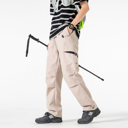 Herren Oversized Cargo‑Hose mit Tunnelzugbund, multifunktionalen Klapp‑ und Beintaschen sowie verstellbaren Kordelabschlüssen Drune