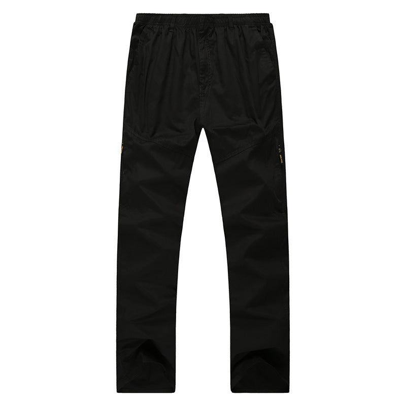 Herren Cargo-Hose mit elastischem Bund, geradem Bein und Mehrfach-Taschen Drune