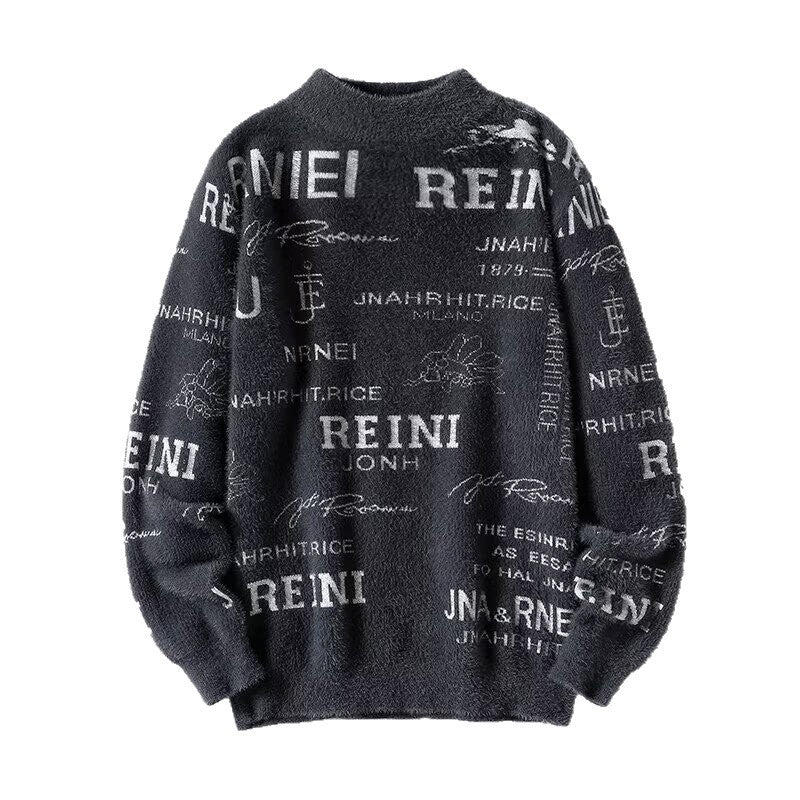 Damen Kuscheliger Oversized Pullover mit hohem Kragen Drune