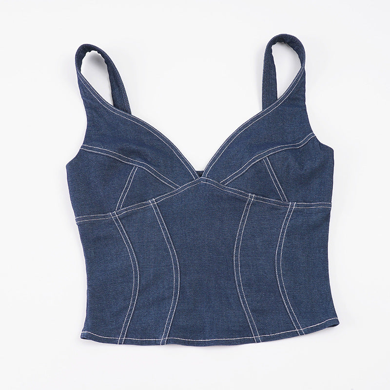 Damen Capri-Jeans mit trendigem Schnitt und rustikalen Knopfdetails Drune