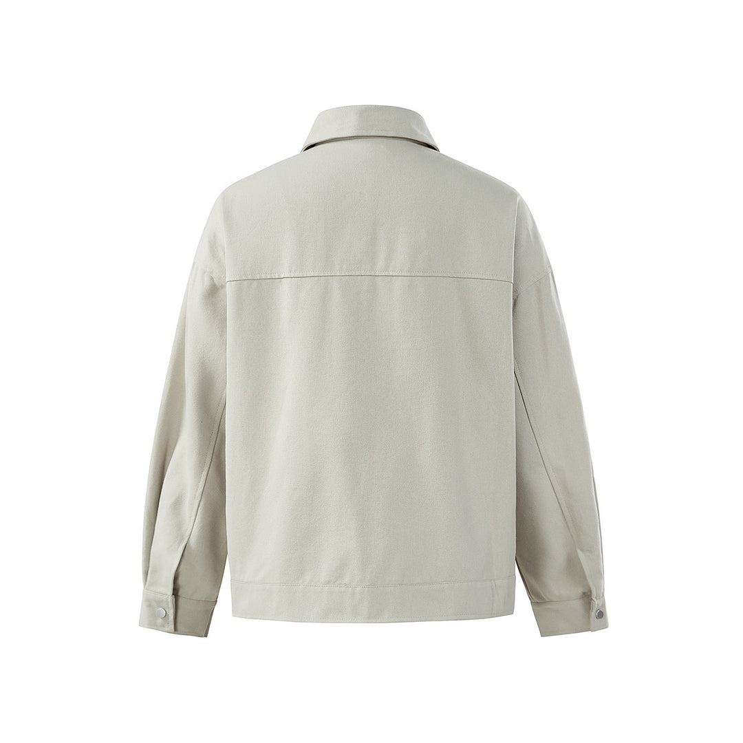 Herren Oversize Canvas-Jacke mit markanten Metallhakenverschlüssen Drune