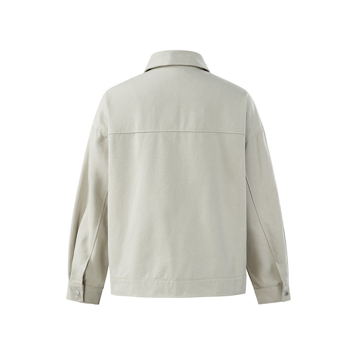 Herren Oversize Canvas-Jacke mit markanten Metallhakenverschlüssen Drune