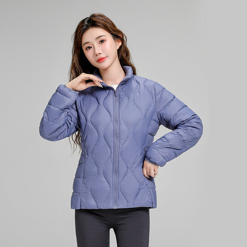 Damen gesteppte Thermo-Kapuzenjacke mit diamantförmiger Steppung Drune