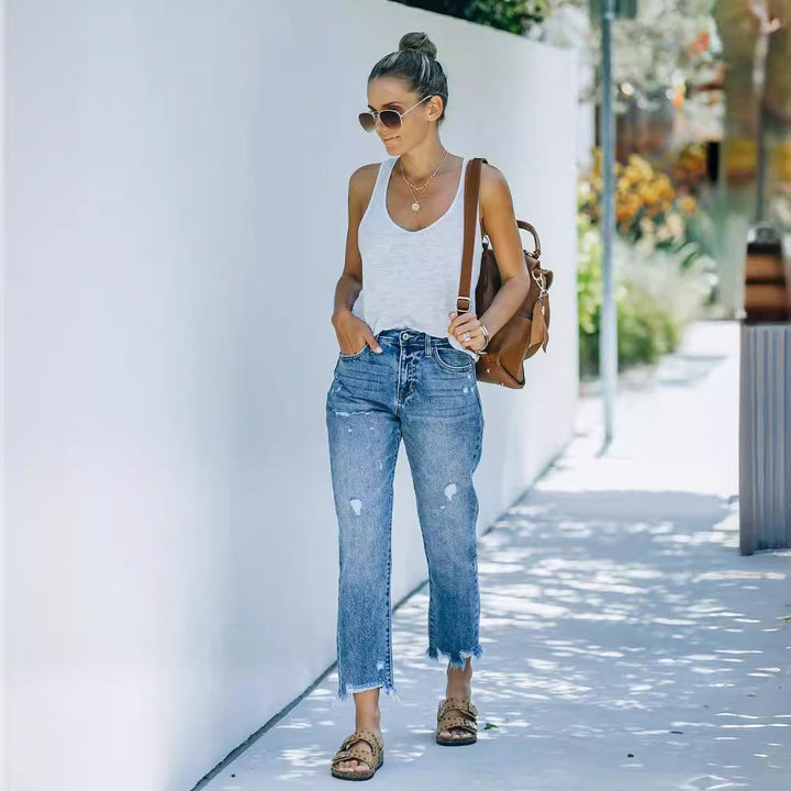 Damen Skinny High-Waist Jeans Drune