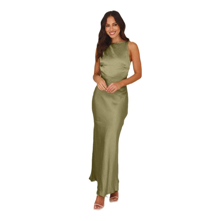 Damen elegantes Etuikleid mit Rückenverschluss und dezenten Details Drune