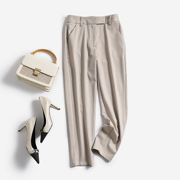 Damen Elegante und bequeme Hochtaillierte Anzughose Drune