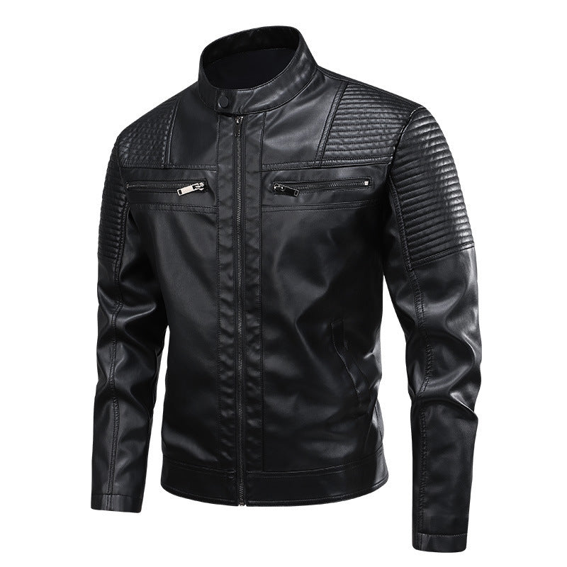 Herren Modische und hochwertige Lederjacke Drune