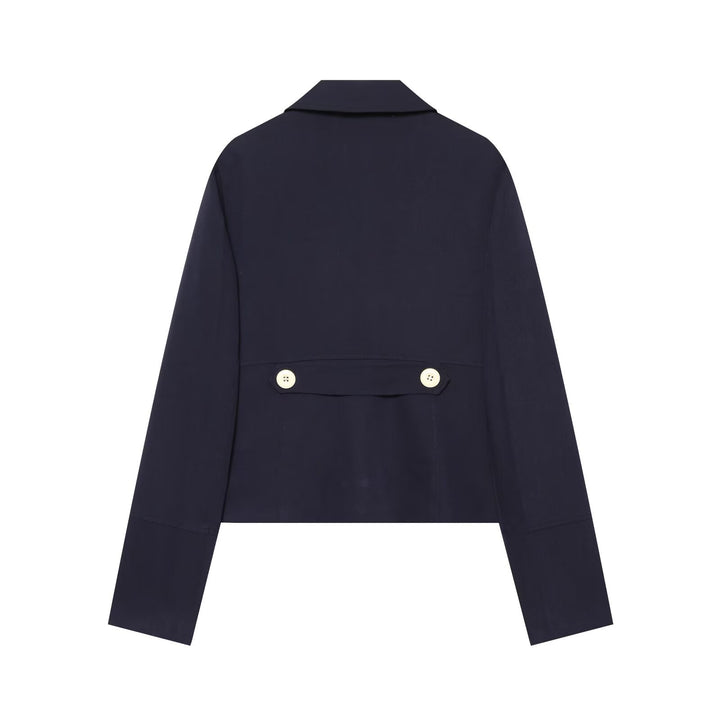 Damen kurze Feldjacke mit Knopfverschluss, aufgesetzten Taschen und Schulterklappen Drune