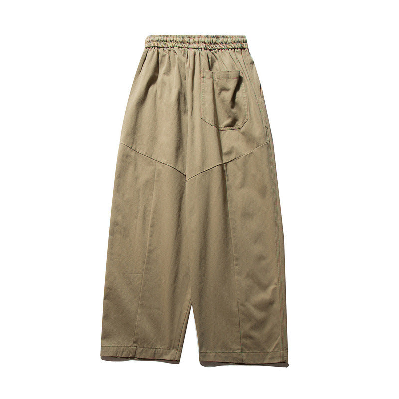 Unisex Weite Culotte-Hose mit elastischem Bund und Kordelzug Drune