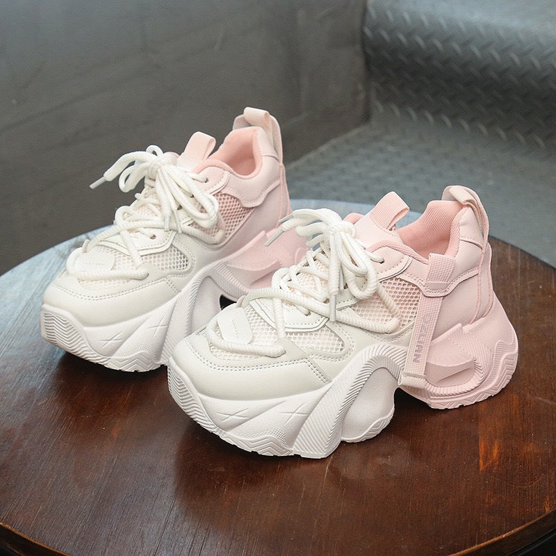 Damen Sportliche Chunky Sneakers mit atmungsaktiver Mesh-Oberfläche und flexibler Sohle Drune