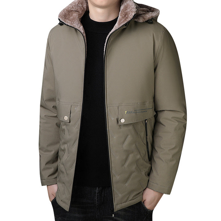 Herren Thermo-Parka mit Teddyfutter und Kapuze Drune