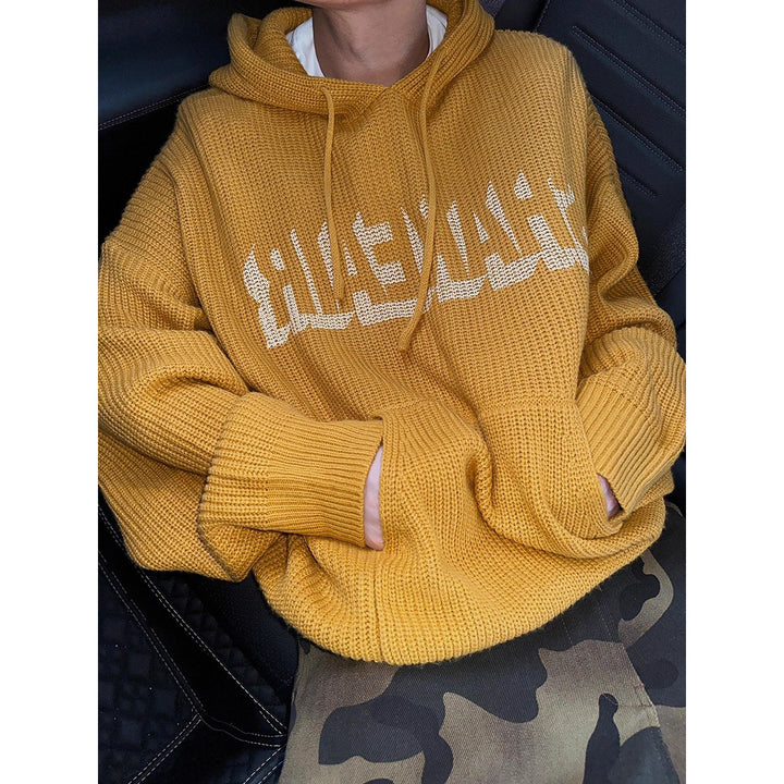 Damen Komfortabler oversized Hoodie mit grafischem Schriftzug Drune