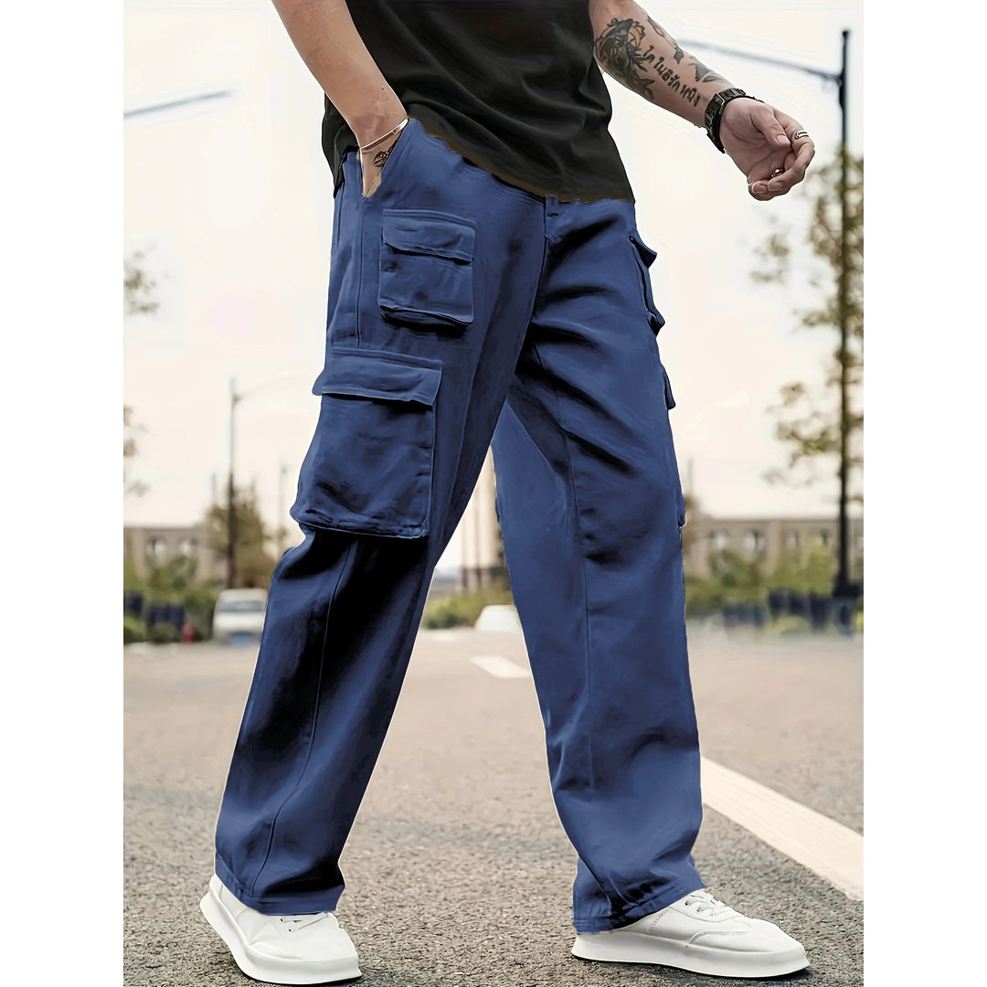 Herren Modische Cargo-Hose mit praktischen Reißverschlusstaschen Drune
