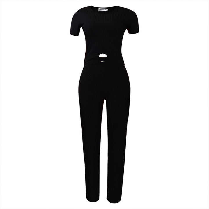 Damen Jumpsuit mit hoch geschnittenem Design und modischem Schlitz Drune