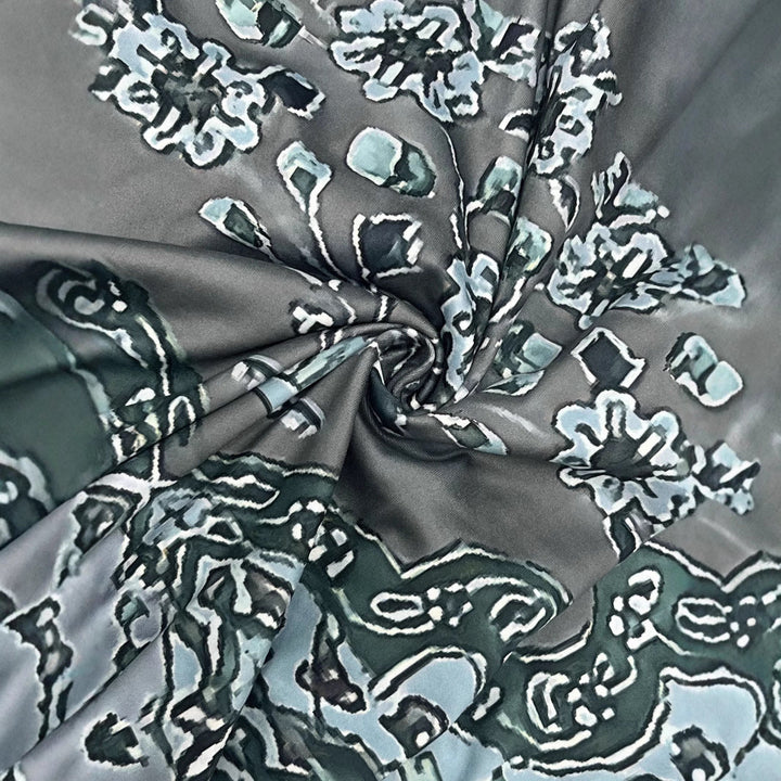 Damen Maxi-Kleid mit verspieltem Ethnomuster und schwingendem Schnitt Drune