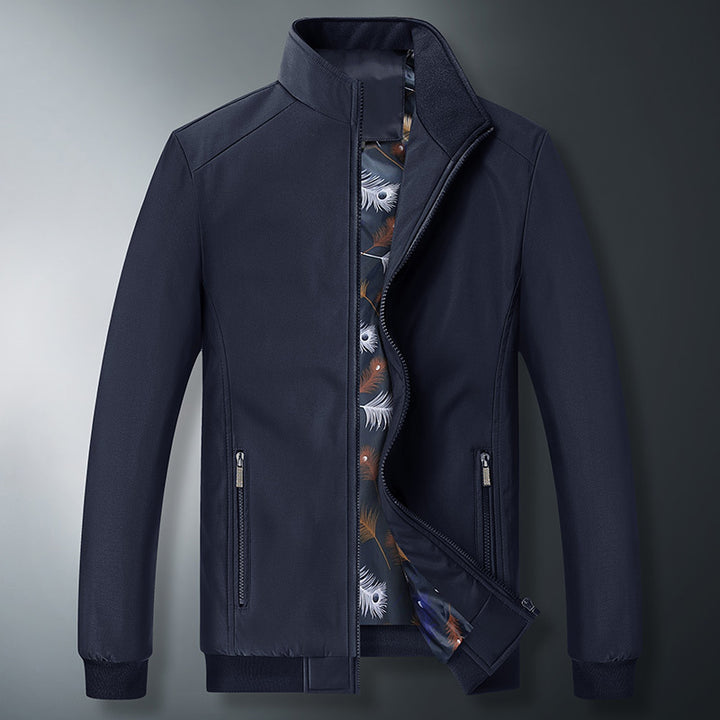 Herren Modische Windjacke mit hohem Kragen Drune