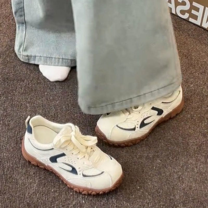 Damen Chunky Retro-Sneaker mit gepolsterter Komfortsohle und profilierter Gummisohle Drune