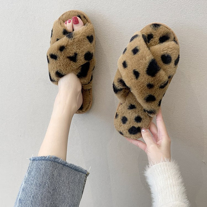 Damen Flauschige Hausschuhe mit gepolstertem Fußbett Drune