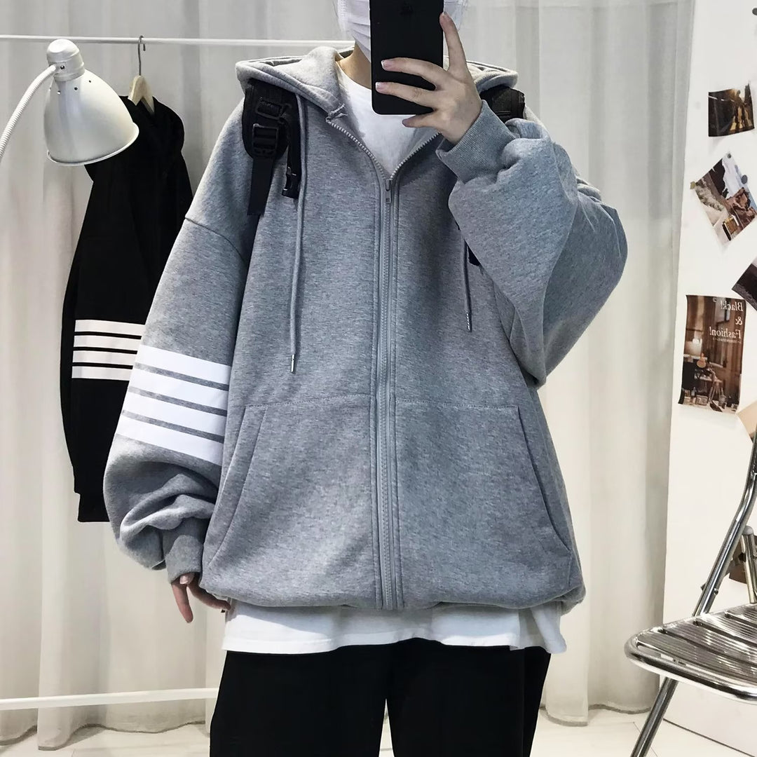 Unisex Bequeme Oversized Kapuzenjacke mit strukturiertem Design Drune
